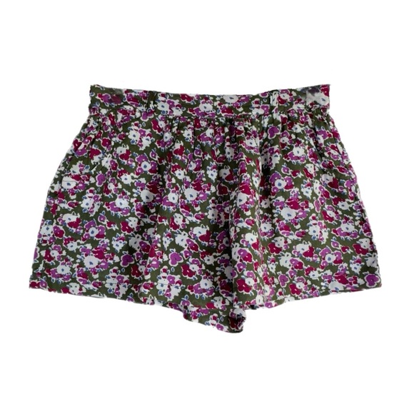 Aeropostale Pull-On Floral Wide Leg Elastic Waist Shorts - Picture 1 of 5